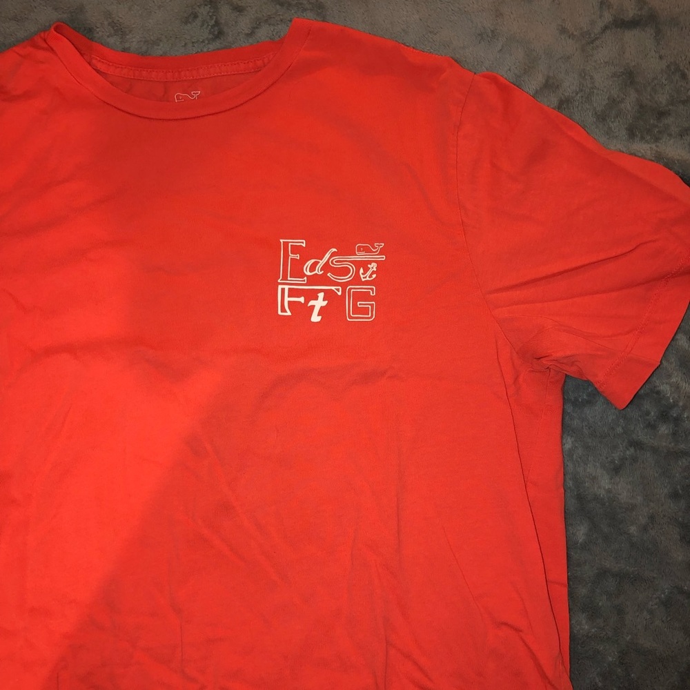 Orange vineyard vines shirt